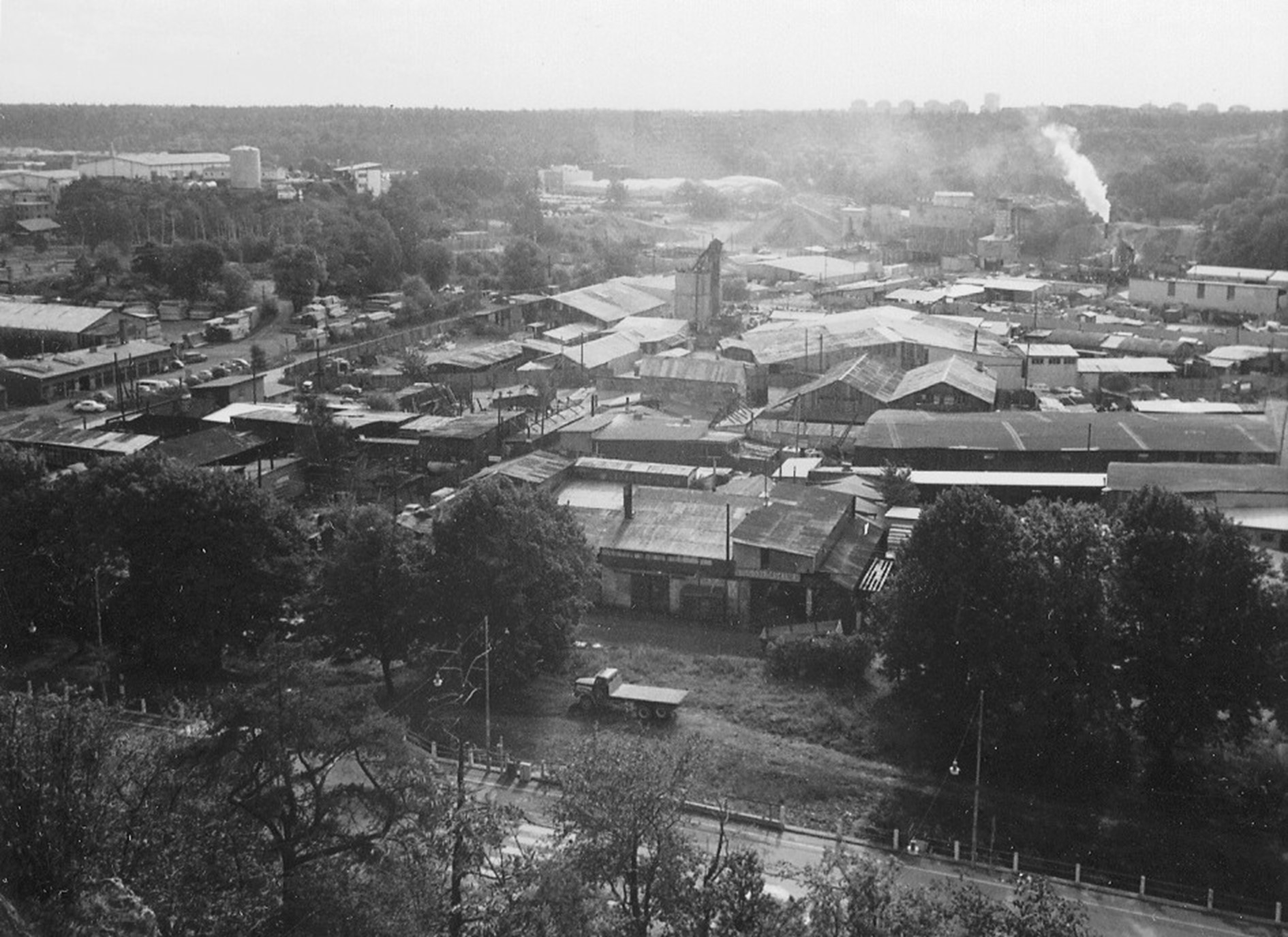 Lugnets industriområde 1968. Fotograf Håkan Nordenadler. Digitala stadsmuséet.